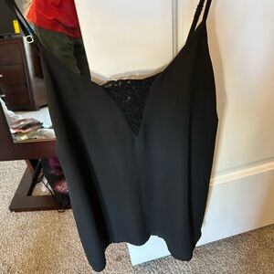 VENUS Black Camisole with Lace Detail